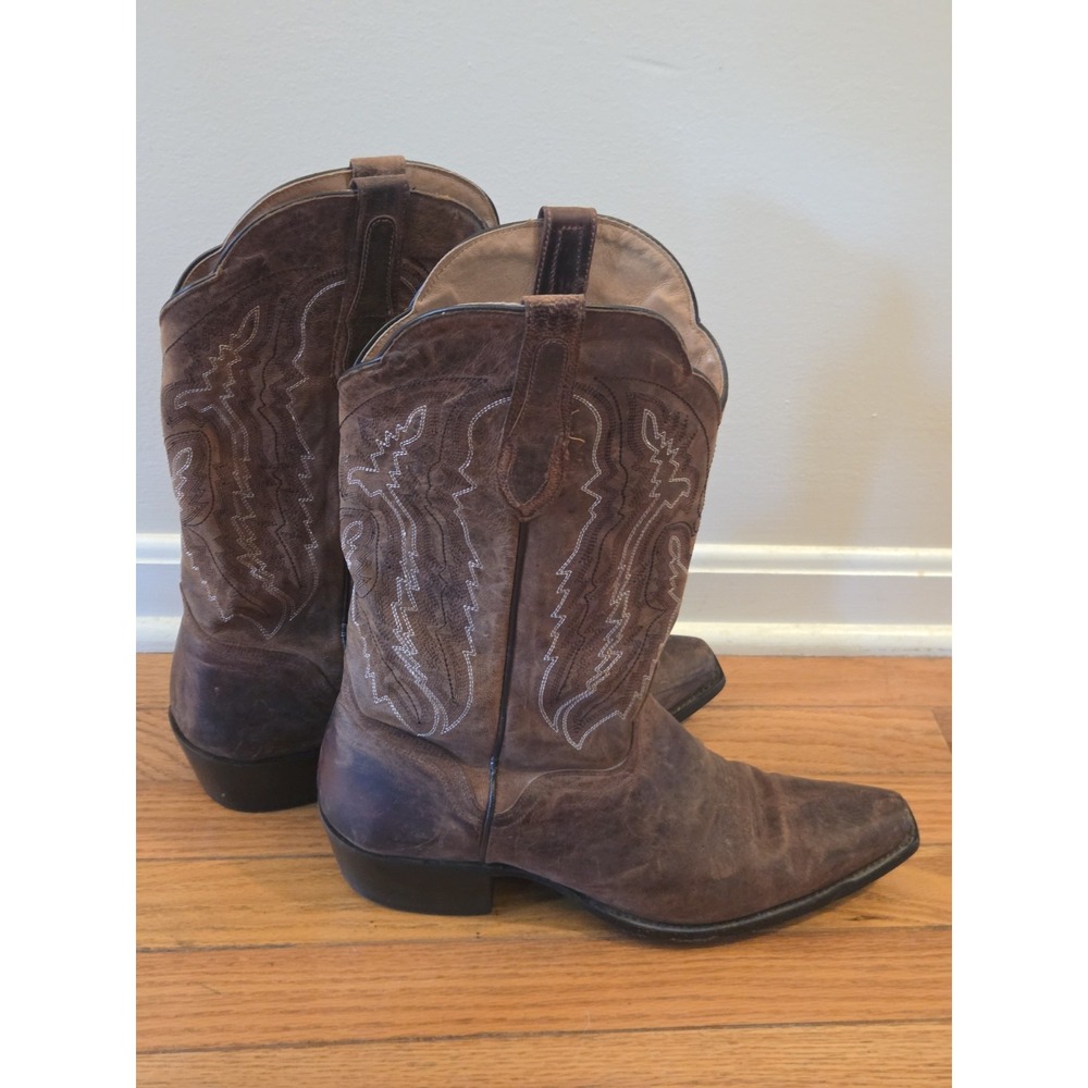J.B. Dillon Men's 12D Western Cowboy Boots Genuine Goat Leather Brown JBM3206